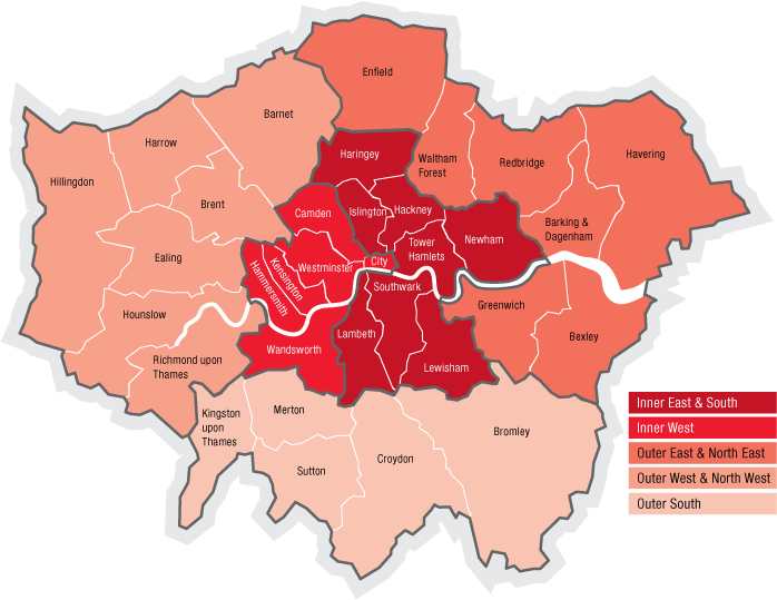 I quartieri di Londra